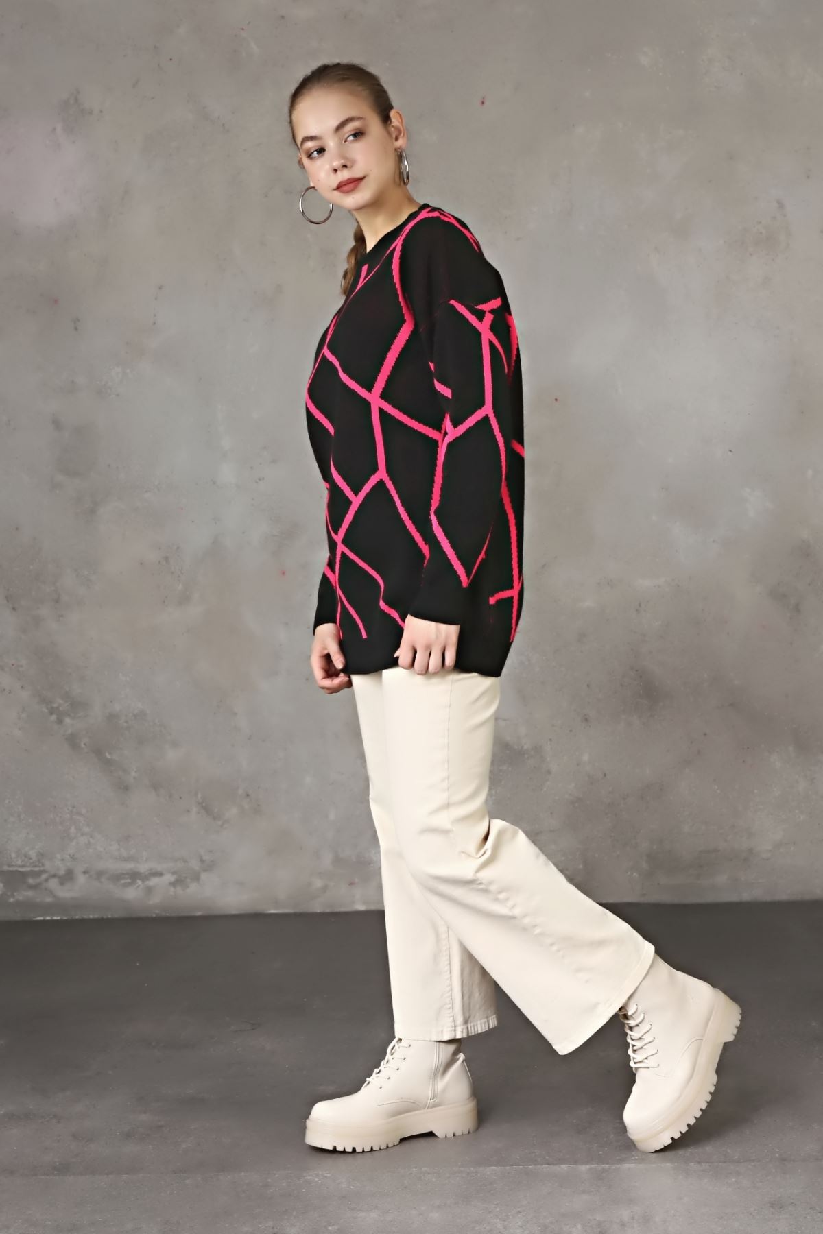 Patterned Women's Sweater Tunic