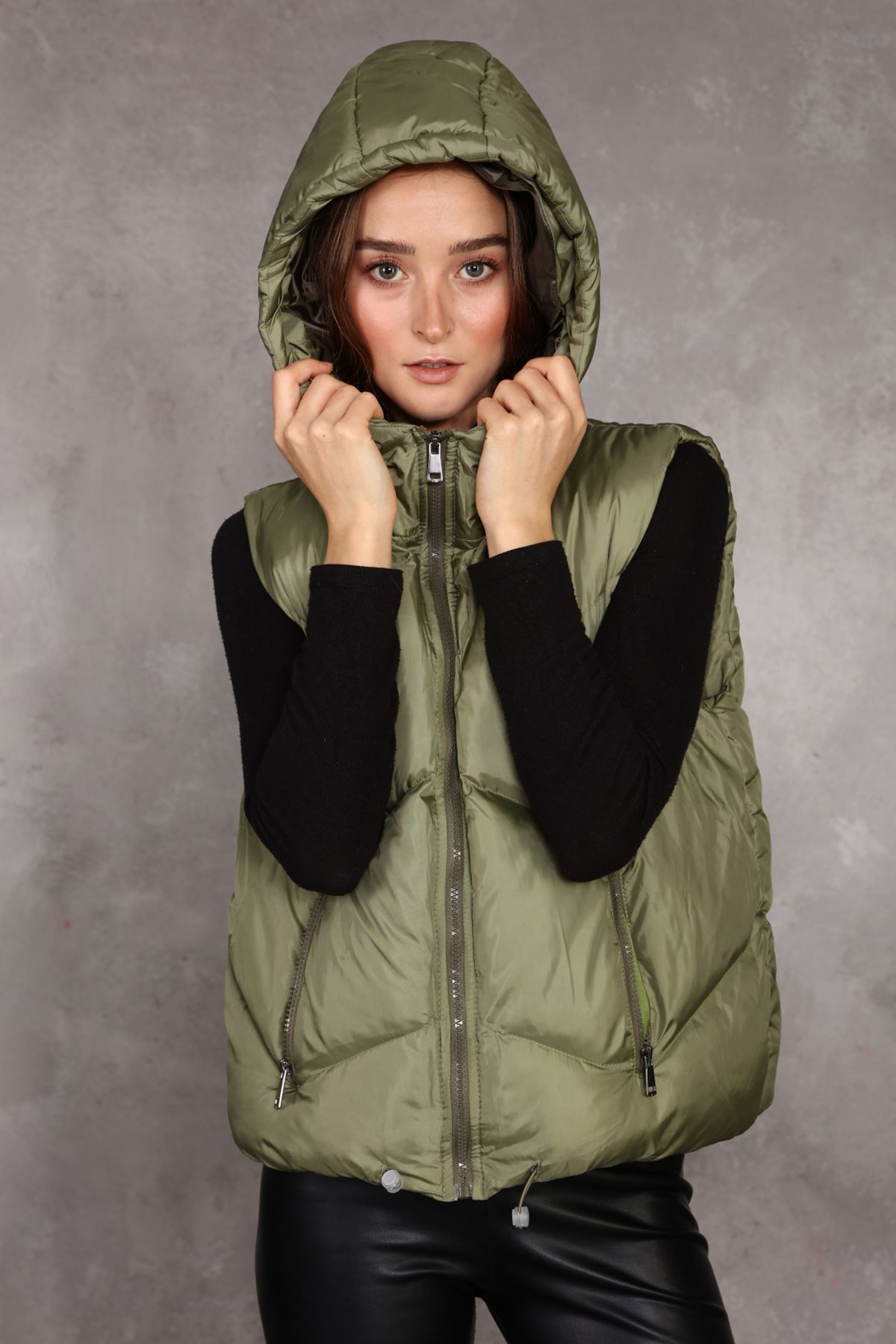 Hooded Women Inflatable Vest