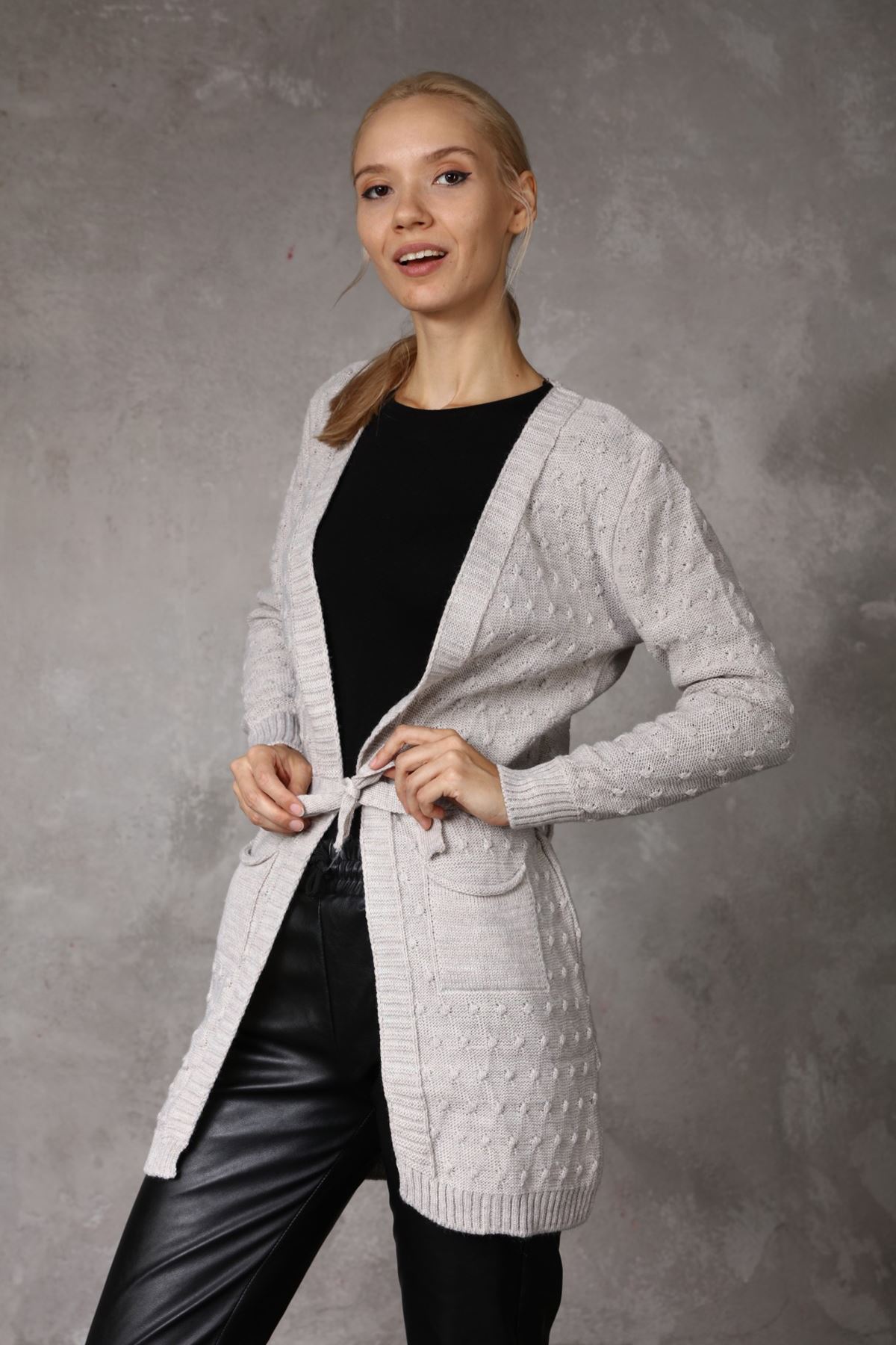 Belted Women's Sweater Cardigan