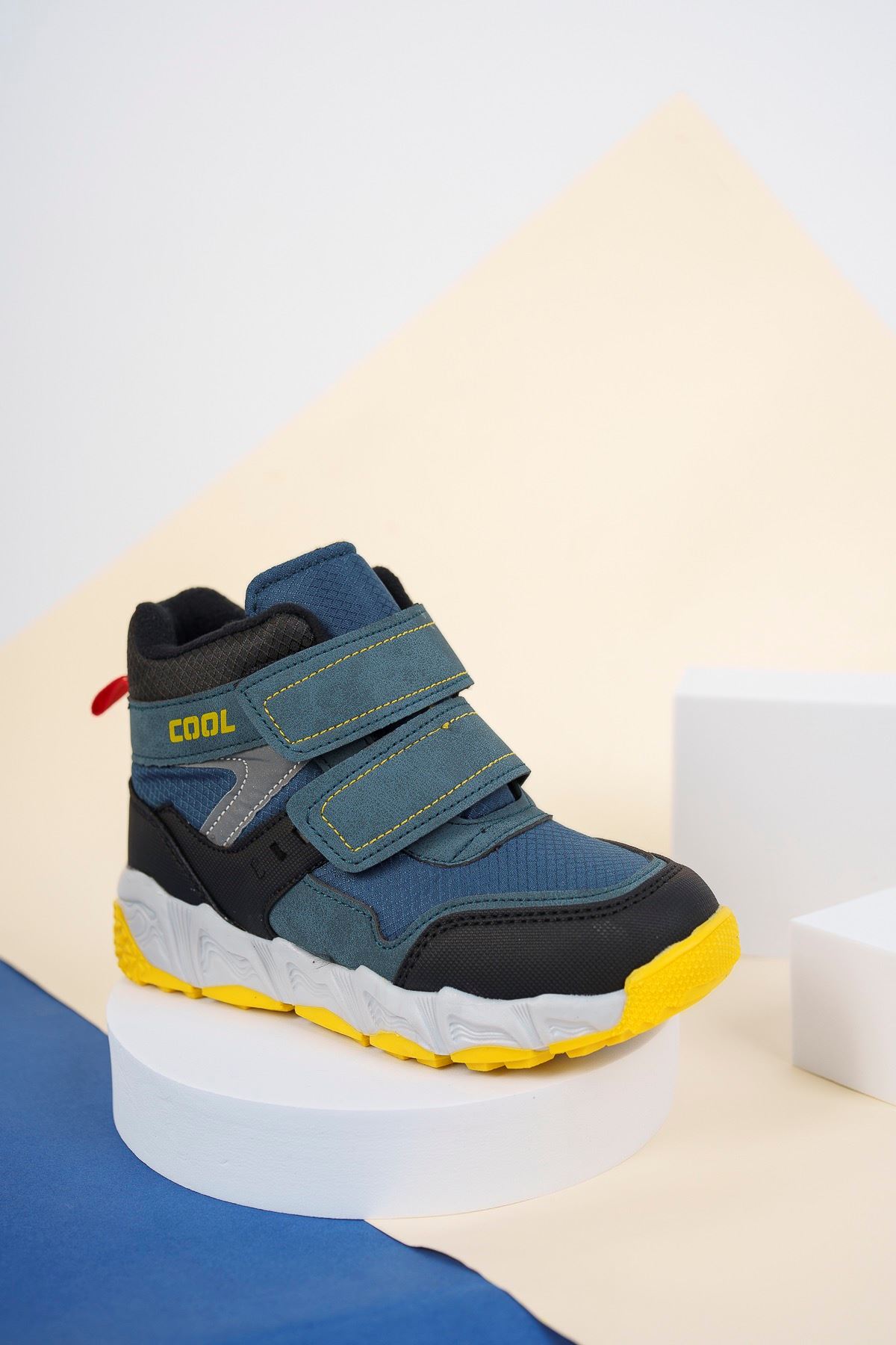 Blue Kids Tracking Boots with Velcro