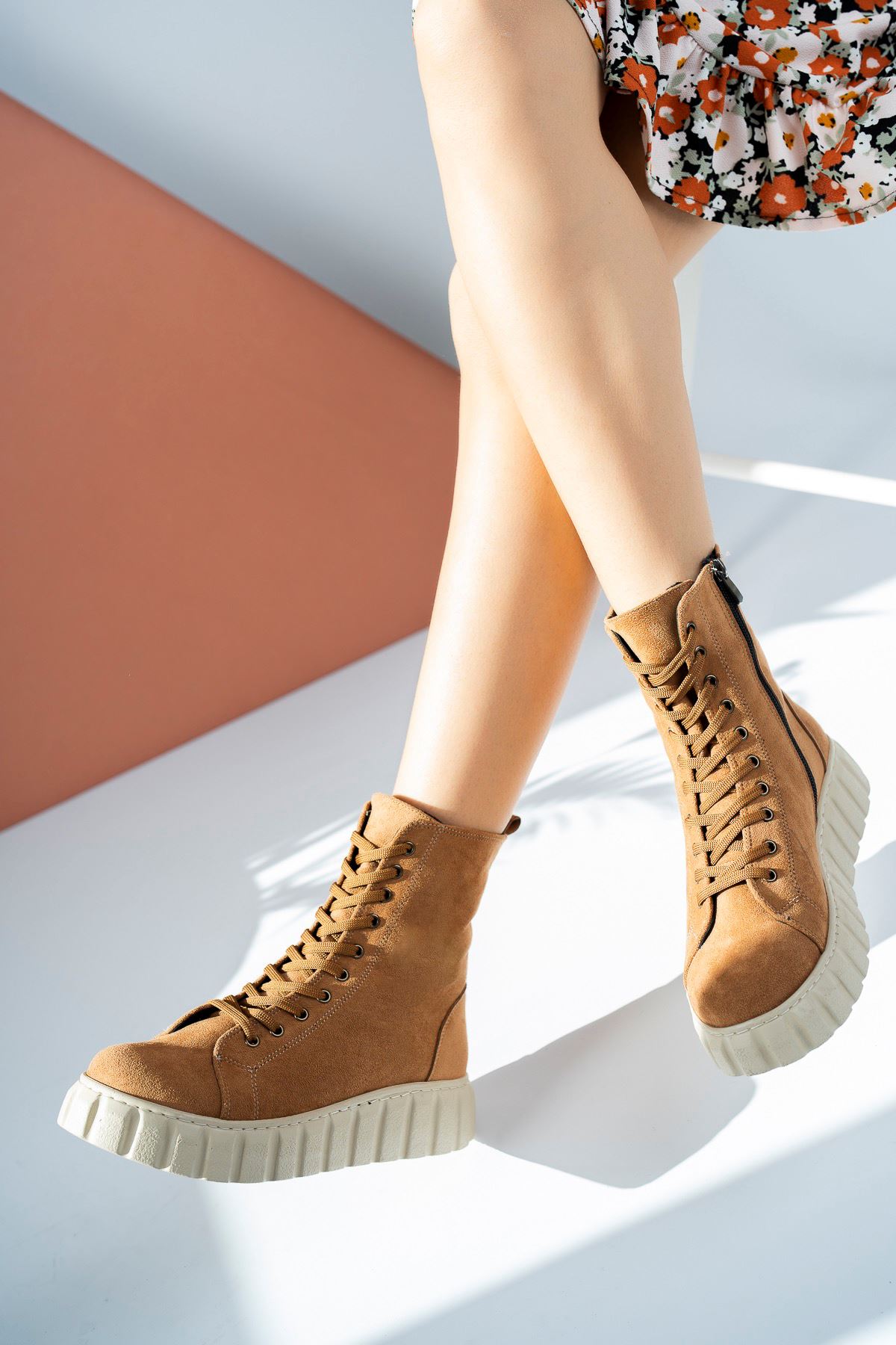 Poly Sole Taba Suede Boots