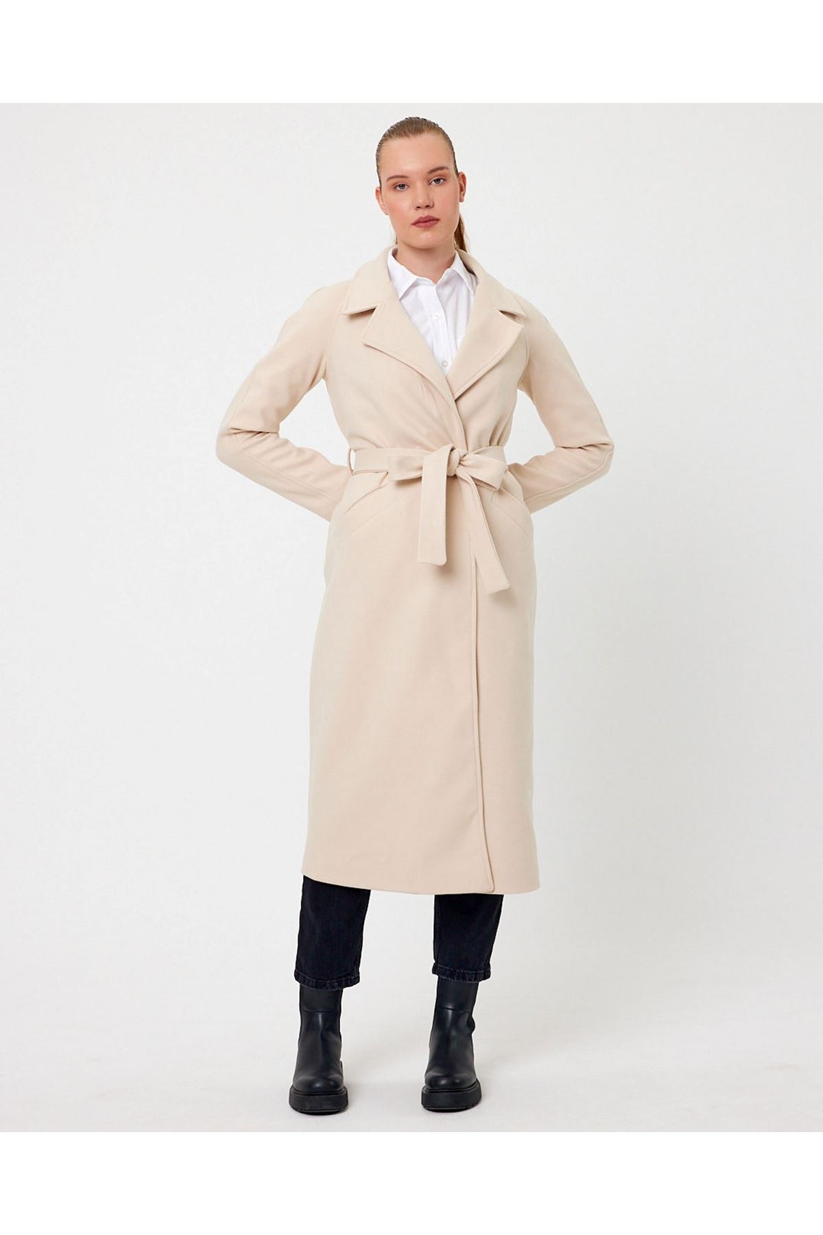 Beige Women's Cashmere Coat