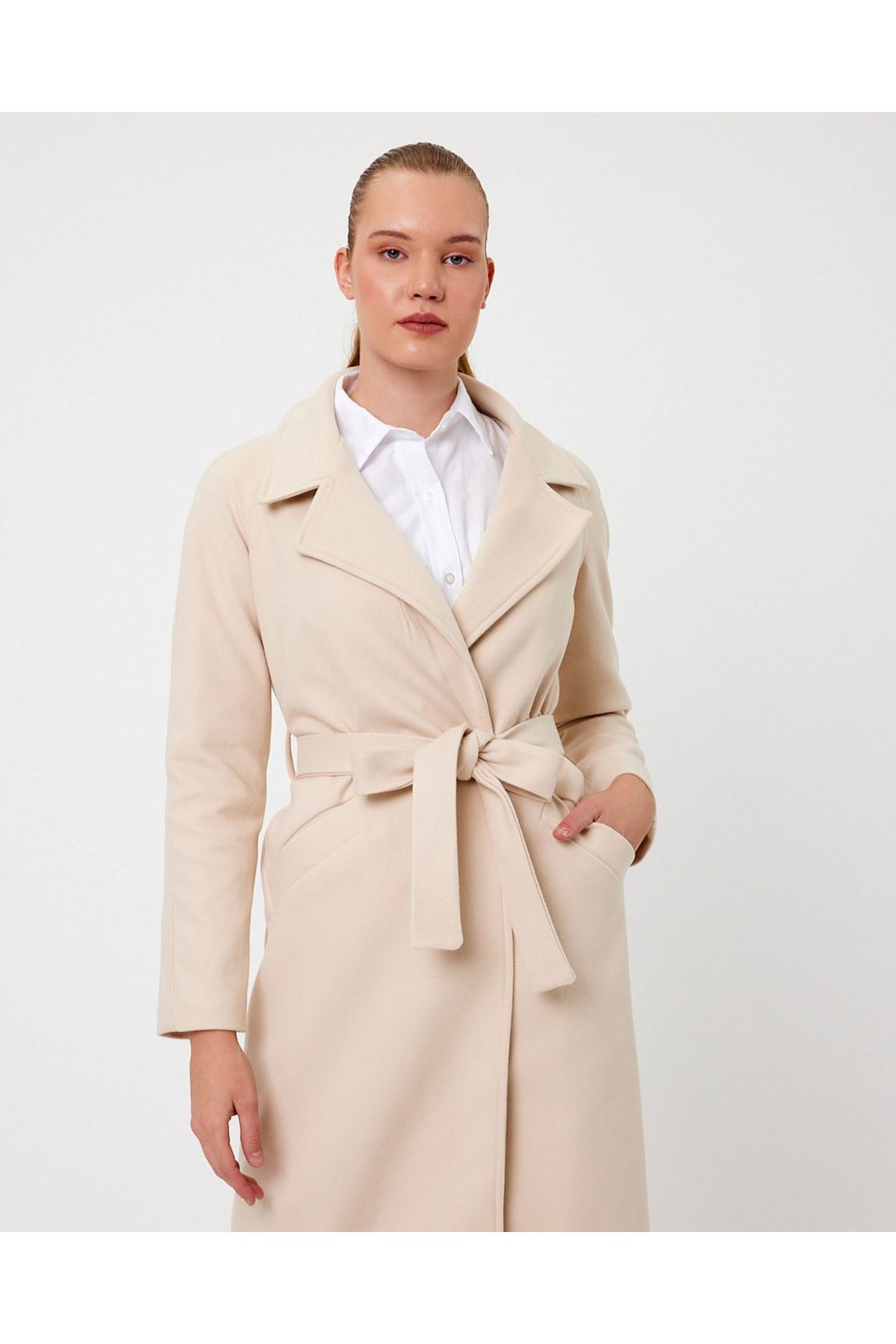 Beige Women's Cashmere Coat
