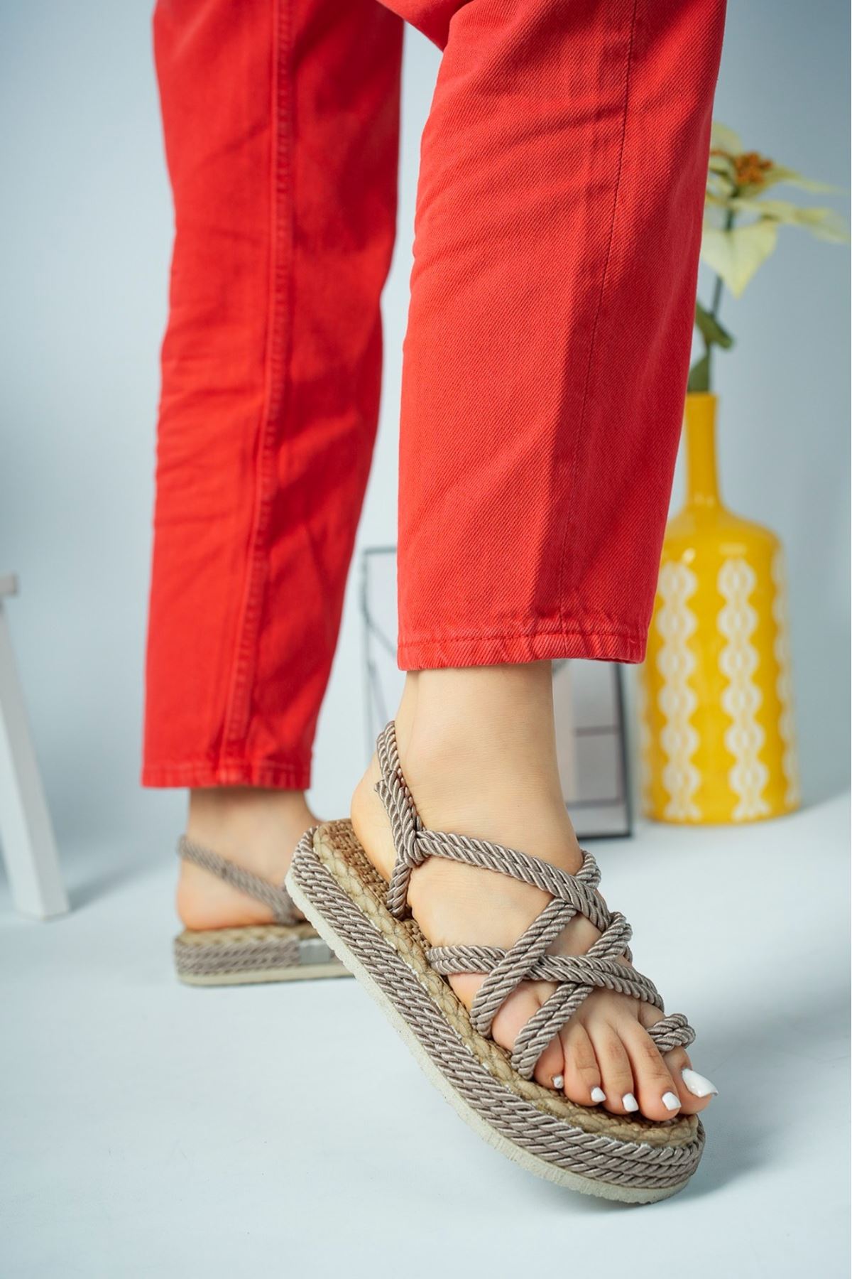 Eva Sole Women's Sandals with Rope Rope
