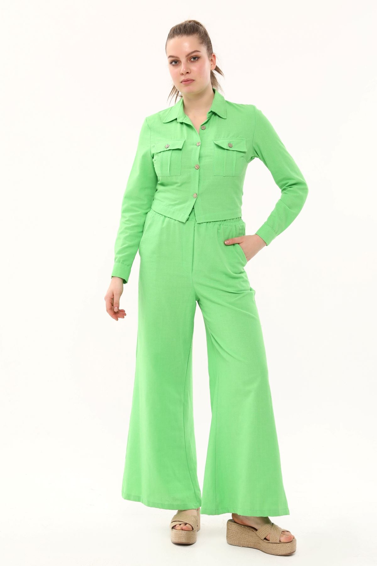 Women's 2 Piece Suit with Pocket Details