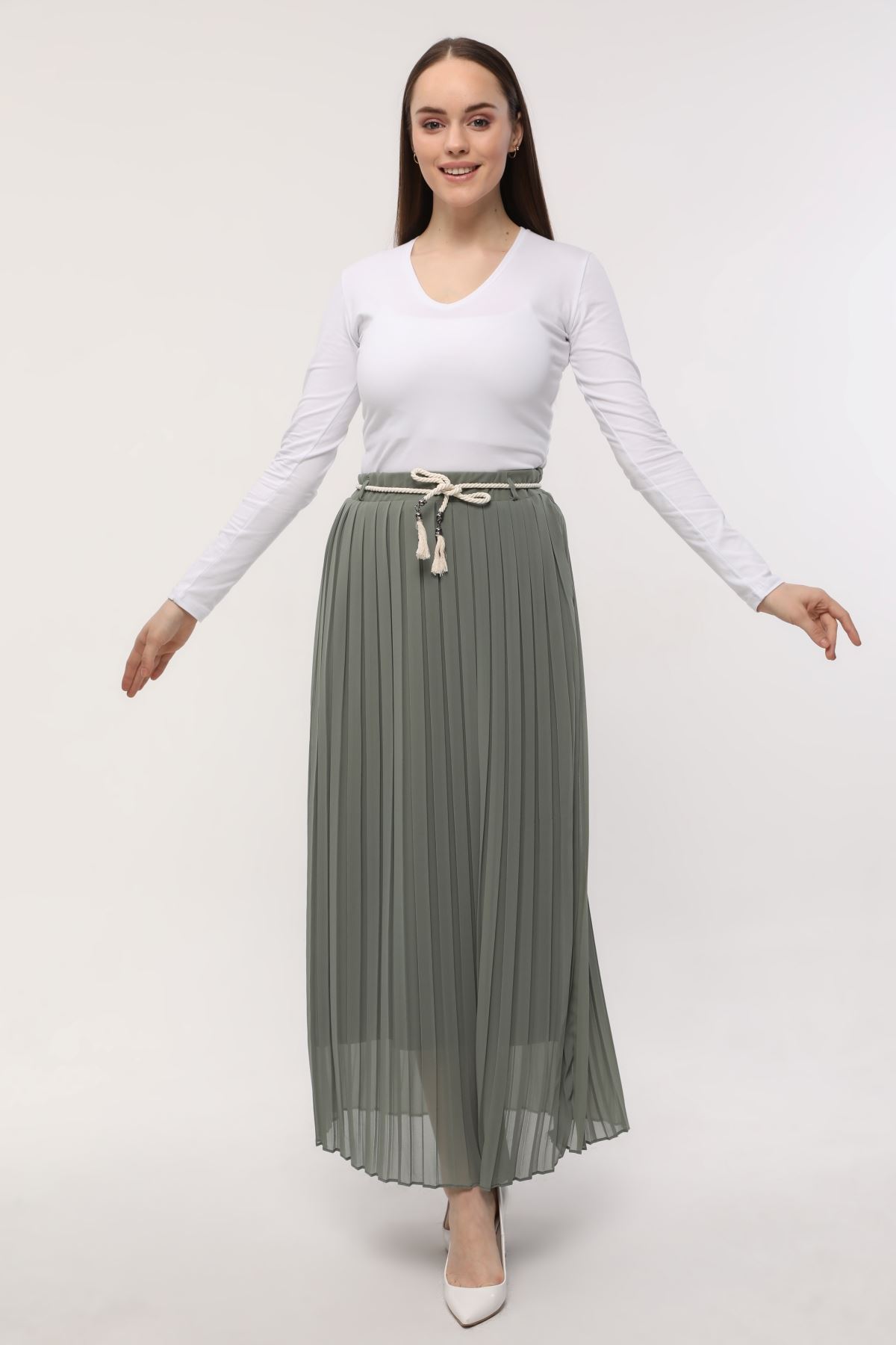 Pleated Chiffon Women's Skirt
