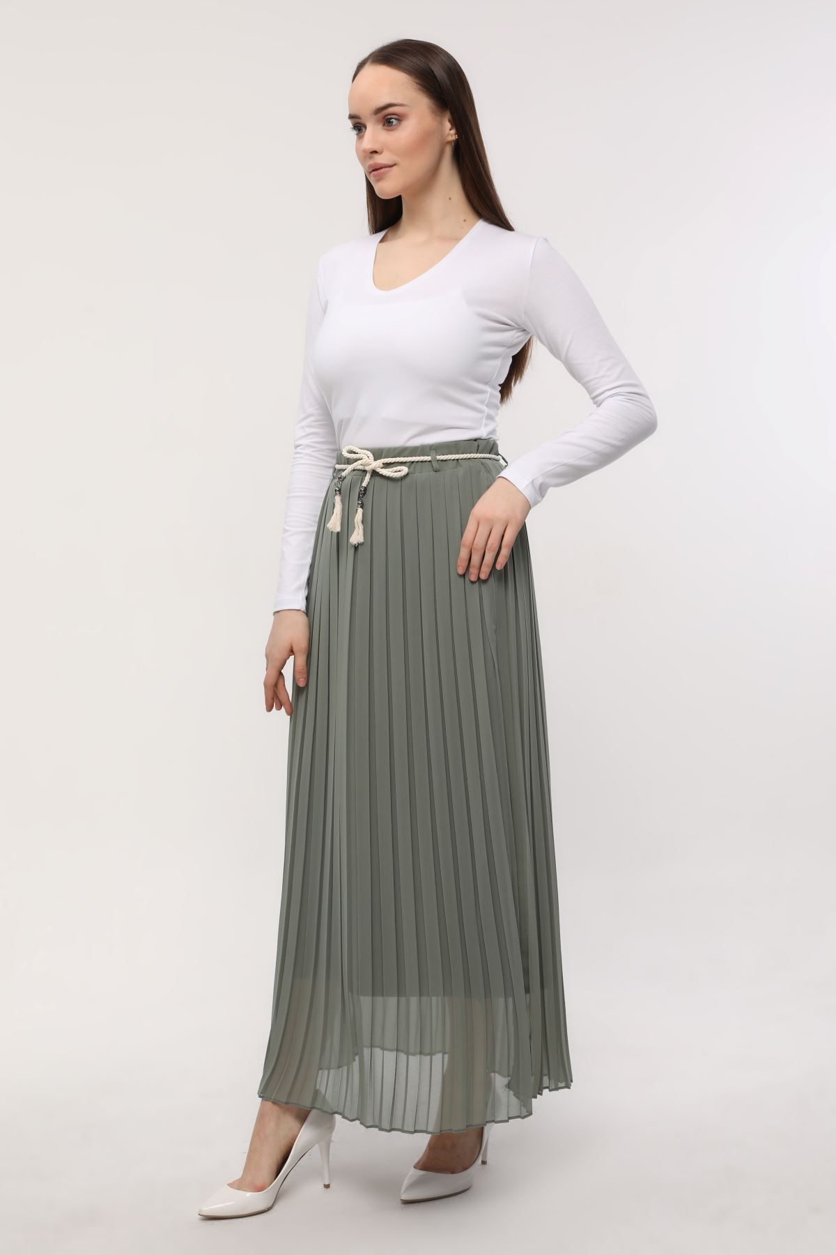 Pleated Chiffon Women's Skirt