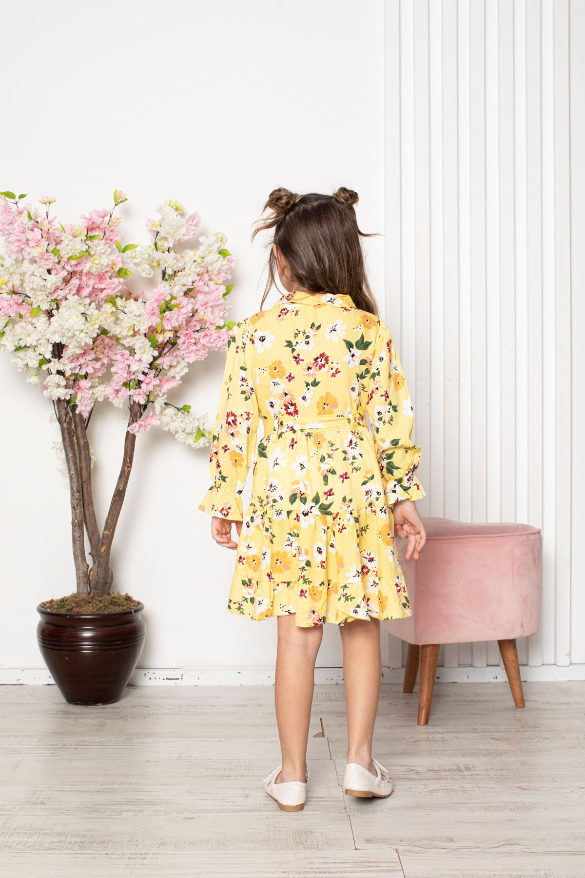 Flower Patterned Girl's Dress