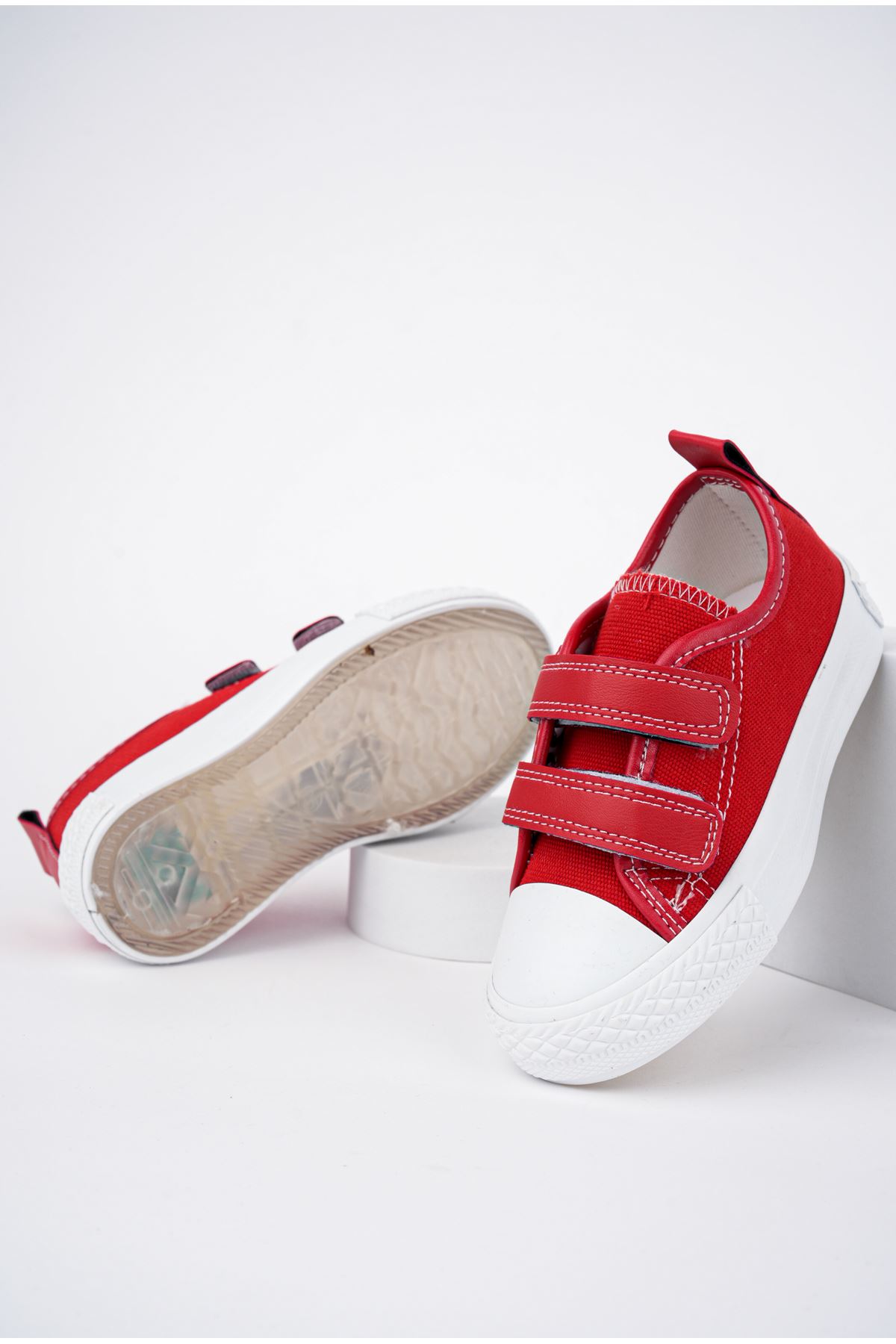 Double Velcro Red Baby Shoes