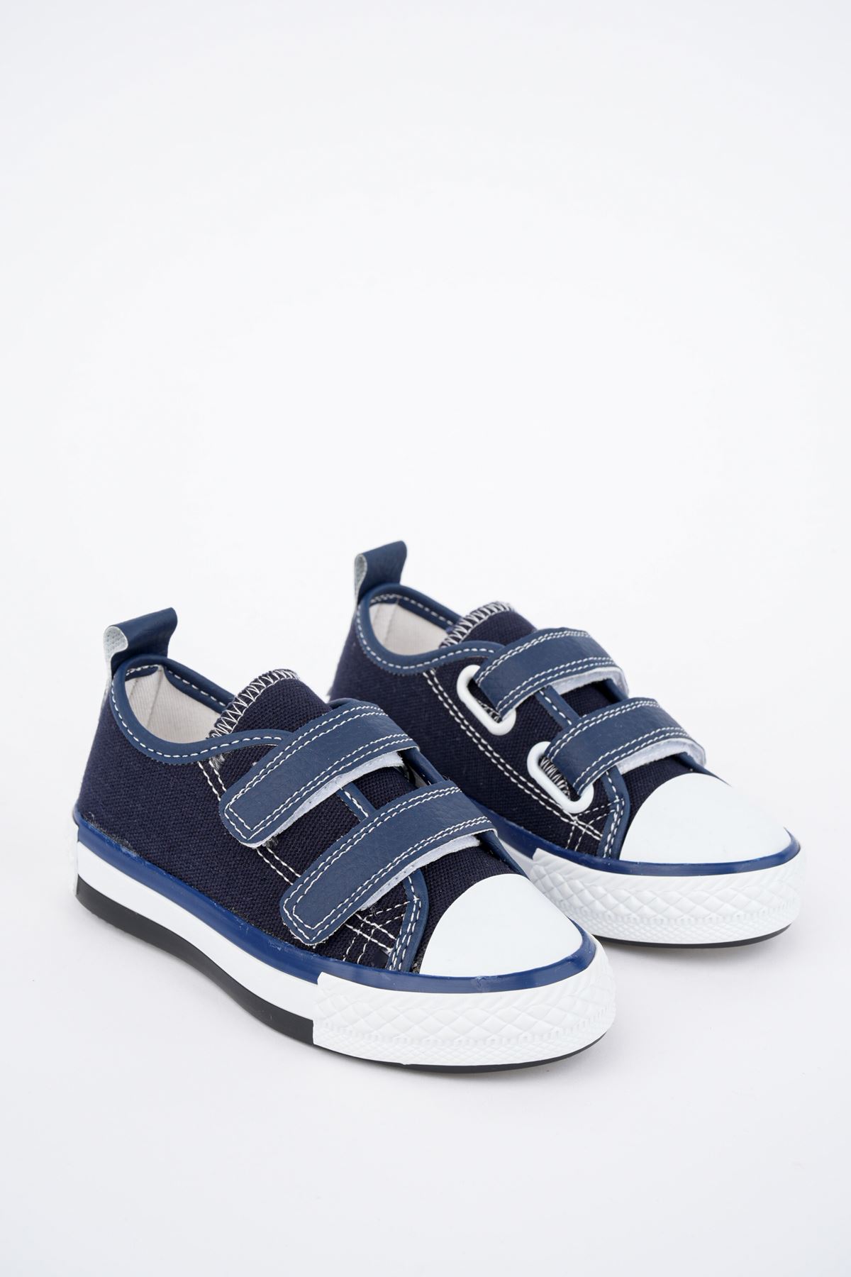Double Velcro Navy Blue Baby Shoes