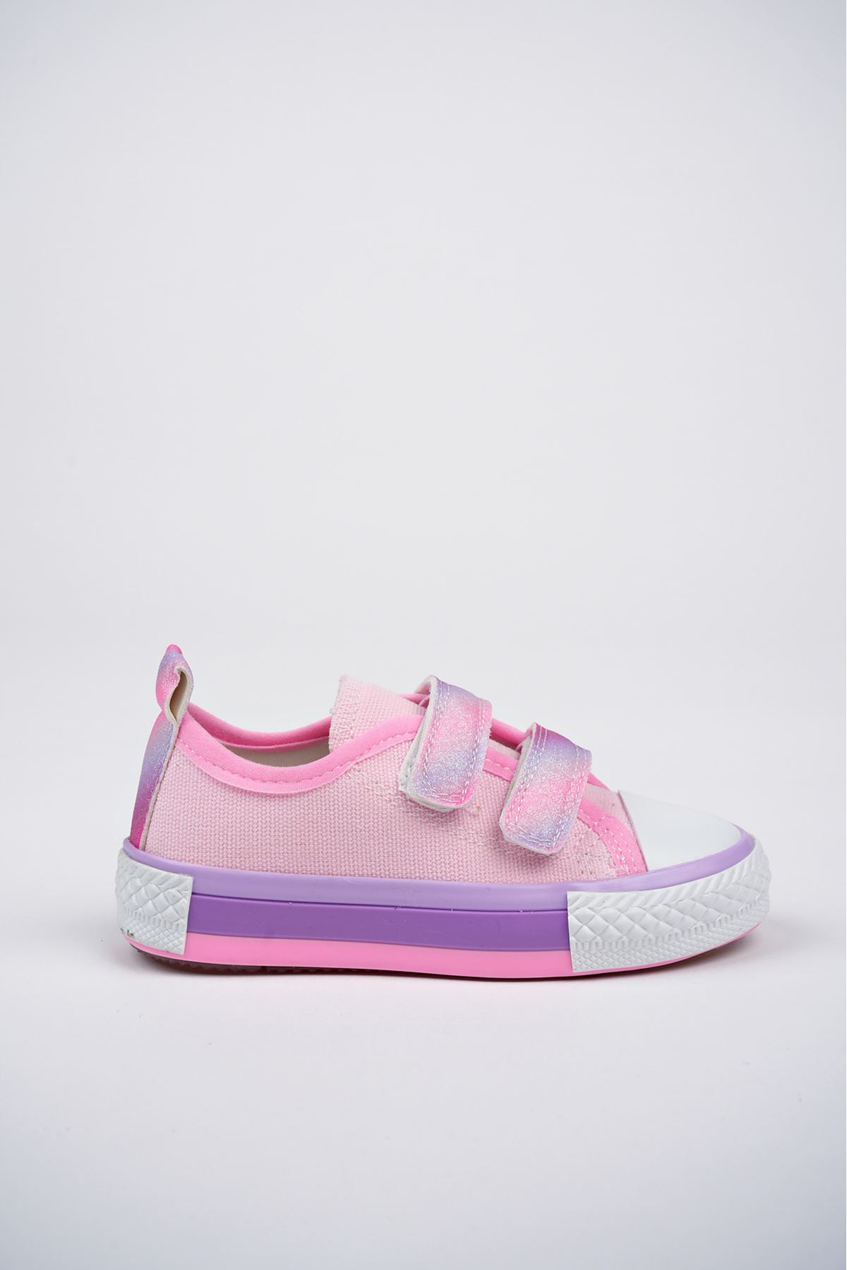 Illuminated Double Velcro Pink Baby Shoes
