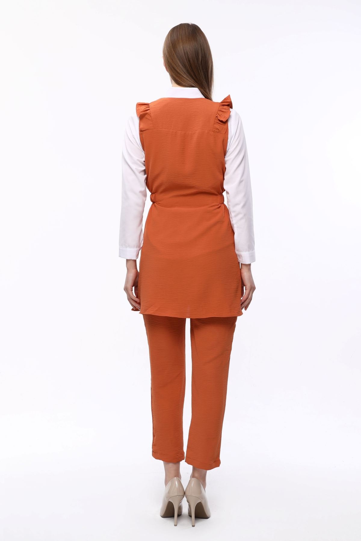 Triple Ayrobin Orange Women's Tunic Set
