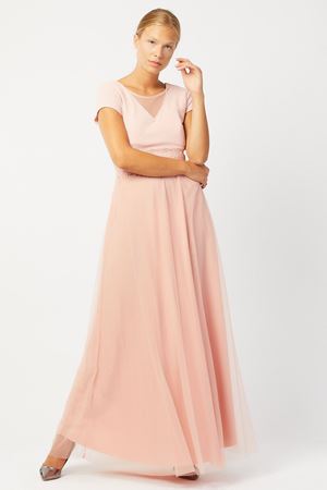 Baby Sleeve Plus Size Evening Dress