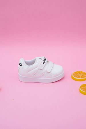 White Side White Stripe Baby Shoes