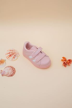 Powder Side White Stripe Baby Shoes