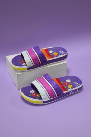 3 Stripe Kids Slippers