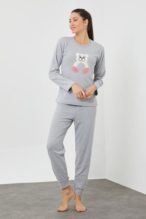 Plush Printed Pajama Set