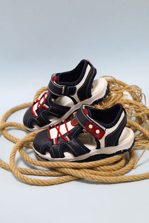 Closed Front Navy Blue Sandals for Boys