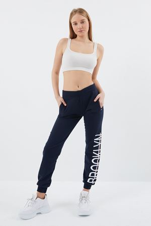 Printed Lycra Sweatpants with Elastic Cuffs