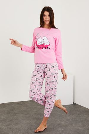Printed Long Sleeve Pajama Set