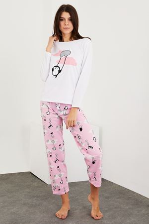 Printed Long Sleeve Pajama Set