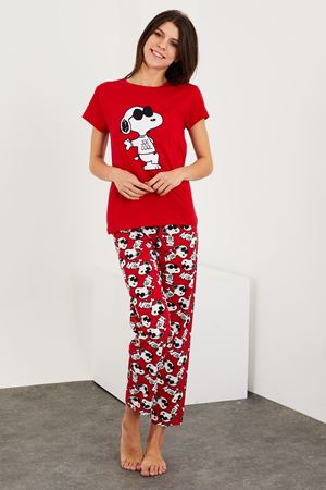 Printed Short Sleeve Pajama Set