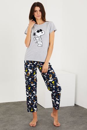 Printed Short Sleeve Pajama Set