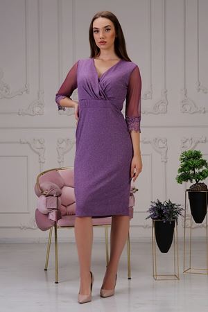 Pleated Front Plus Size Women Evening Dresses