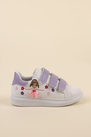 Velcro Printed Girl's Sneakers