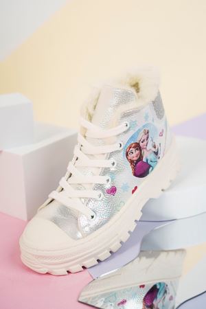 Printed Mother of Pearl Girl's Boots