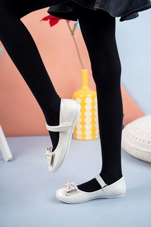 Mother of Pearl Girl's Shoes with Bow