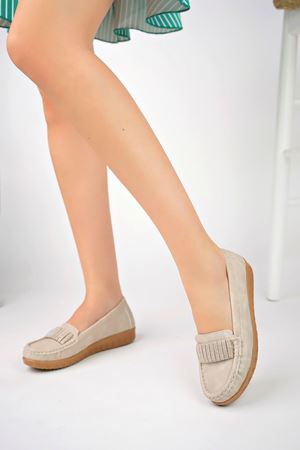 Orthopedic Sole Saraclı Stone Beige Women's Shoes