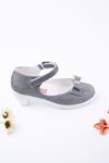 Heeled Platinum Silvery Silvery Ponytail Girl's Shoes