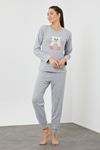 Plush Printed Pajama Set