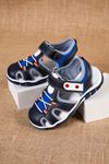 Closed Toe Navy Blue Blue Garnished Children's Sandals