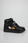 Printed Black Velcro Boots