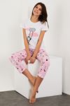 Printed Short Sleeve Pajama Set