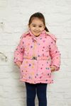 Colorful Clover Printed Inflatable Coat with Hooded Fleece Inside