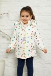Colorful Clover Printed Inflatable Coat with Hooded Fleece Inside