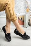 Orthopedic Padded Lace-Up Black Shoes