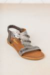 Platinum Stone Sandals for Girls