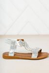 Silver Stone Sandals for Girls