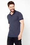 Patterned Polo Collar T-shirt