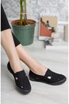 Orthopedic Pad Rubberized Black Women's Shoes