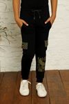 Printed Sweatpants with Side Pocket Flaps