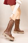 Long Postal Boots with Zipper
