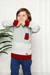 Crew-Neck Pullover Sweater with Pocket