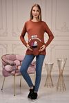 Long Sleeve Printed Maternity T-Shirt