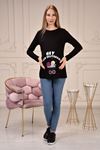 Long Sleeve Printed Maternity T-Shirt