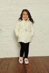 Hooded Fleece Snowflake Printed Inflatable Coat